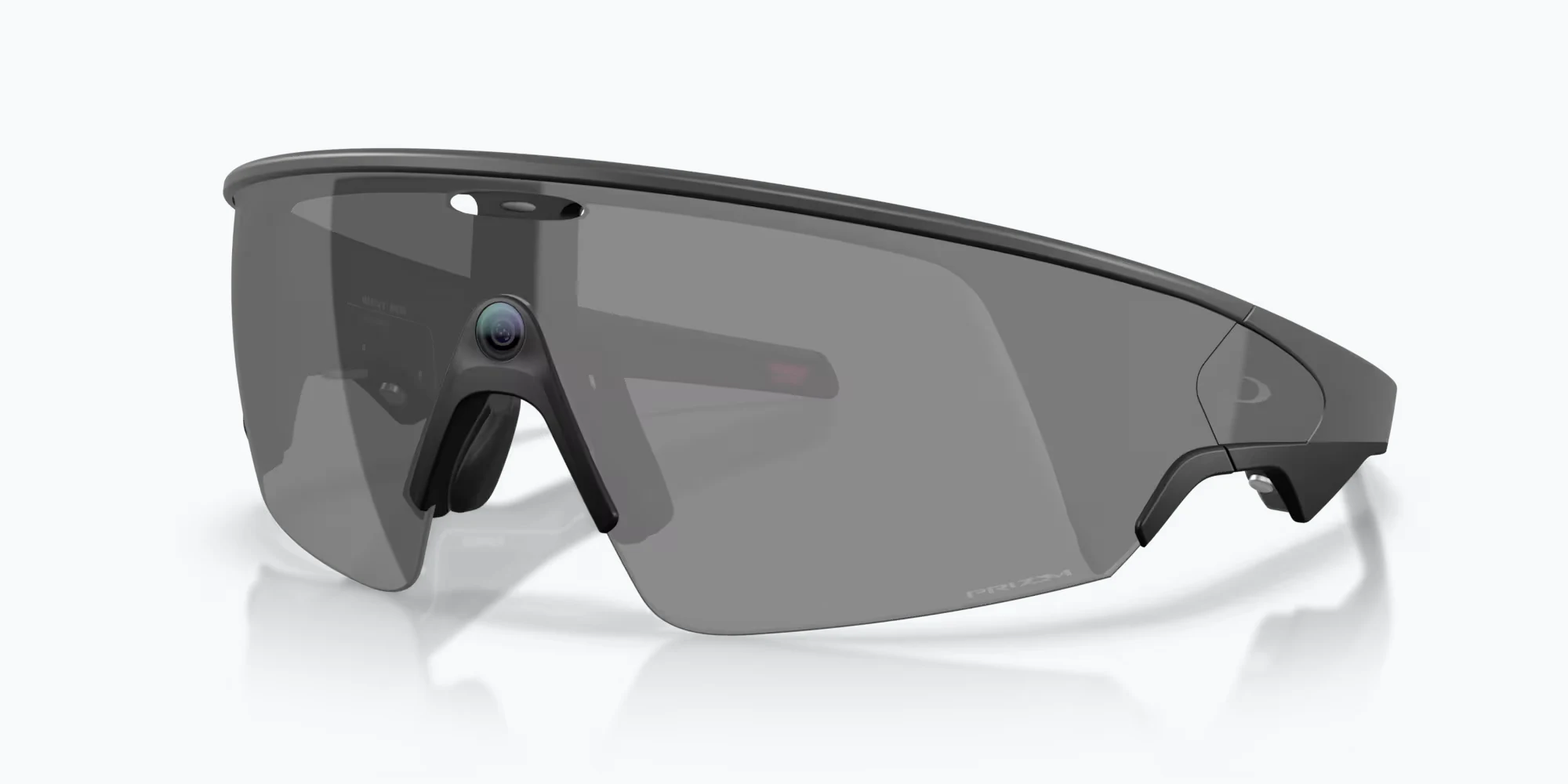Oakley Meta Vanguard sport sunglasses with centred camera and wraparound Prizm lens