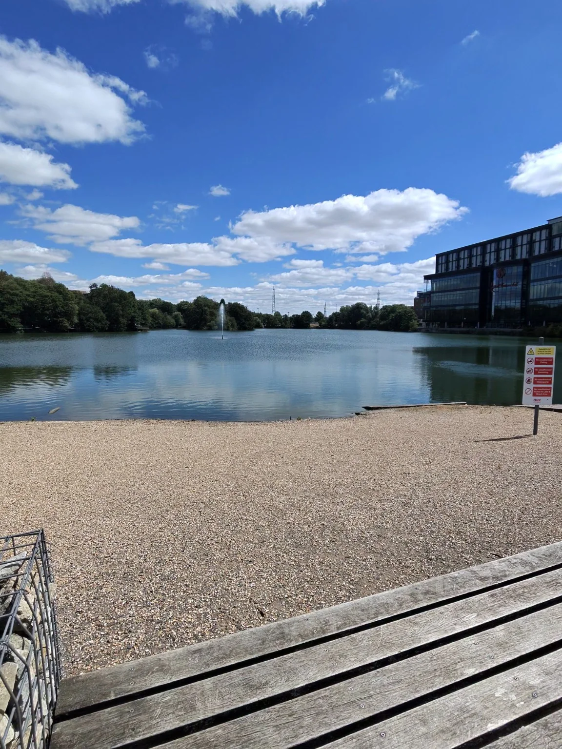 Second Ray-Ban Meta photo attempt of the same lake after adjusting the wearer's head angle